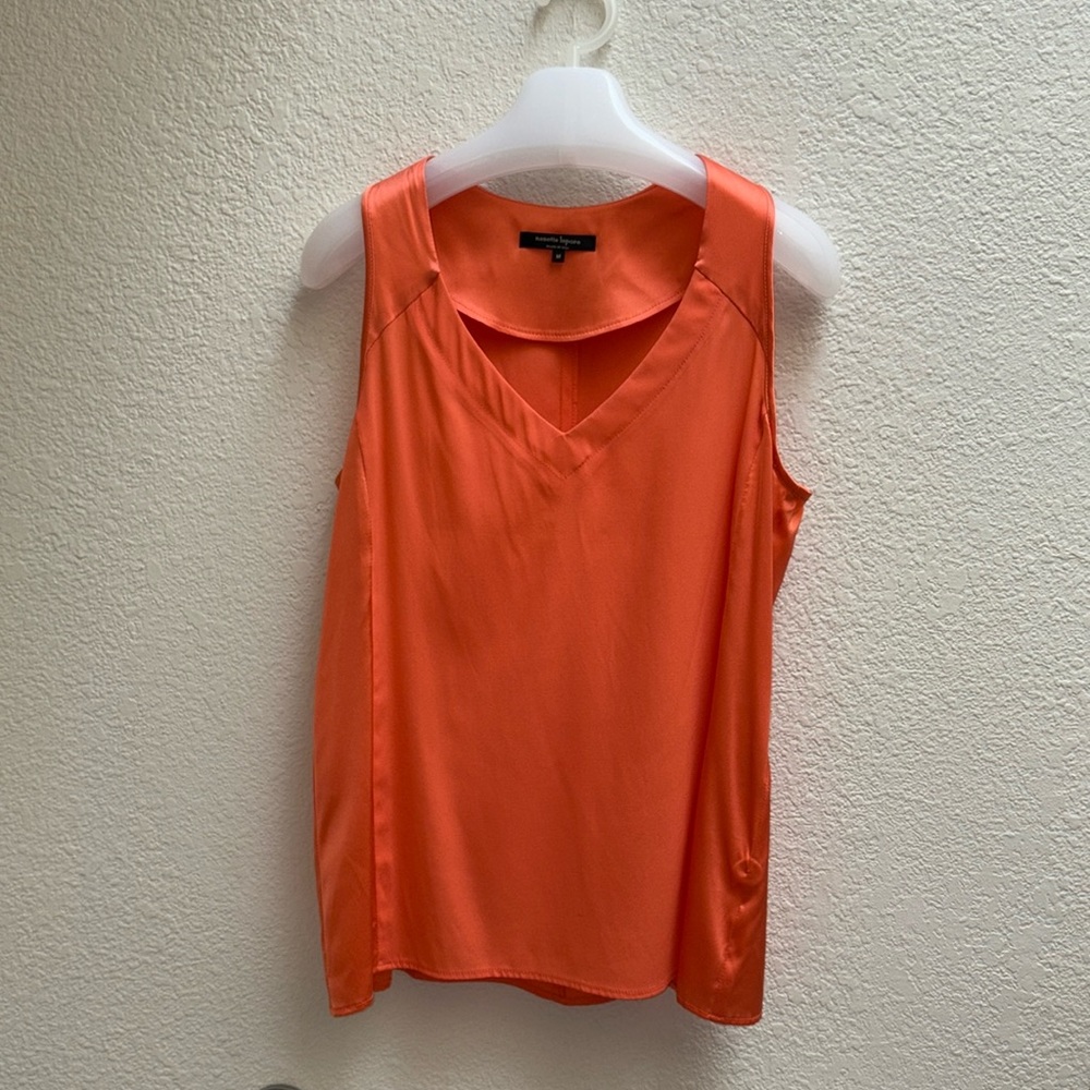 Nanette Lepore Orange Silk Tank Top